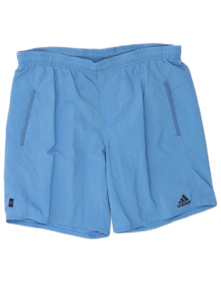 Pantaloncini sportivi Adidas da uomo blu medio in poliammide