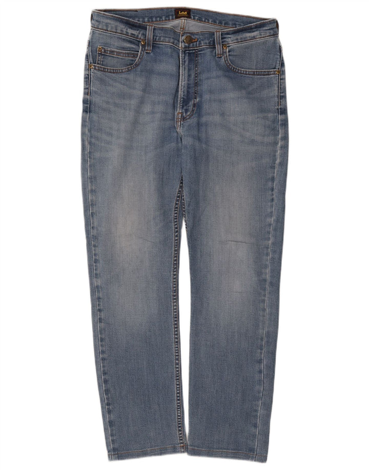 LEE Mens Rider Straight Jeans W33 L28 Blue Cotton