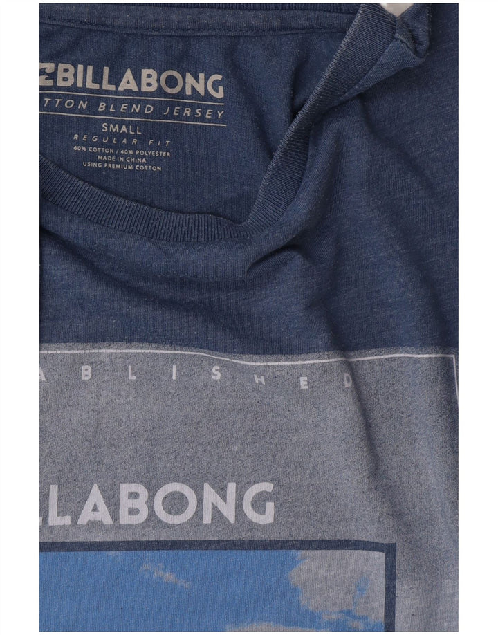 T-shirt grafica da uomo con vestibilità regolare Billabong, piccola, in cotone blu