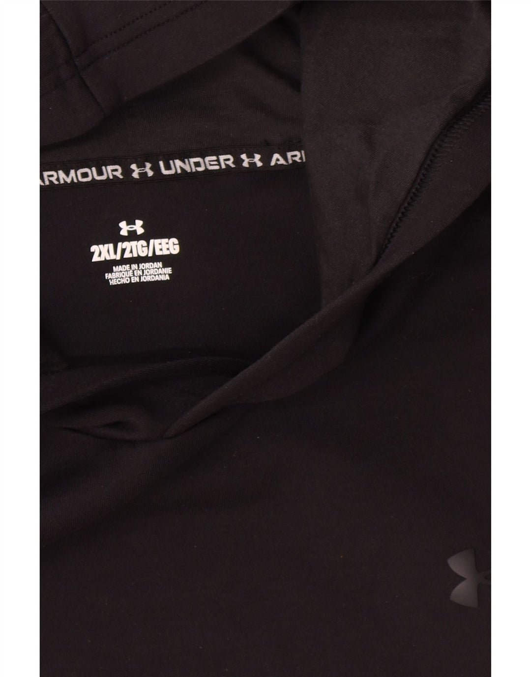 Felpa con cappuccio da uomo Under Armour 2XL poliestere nero