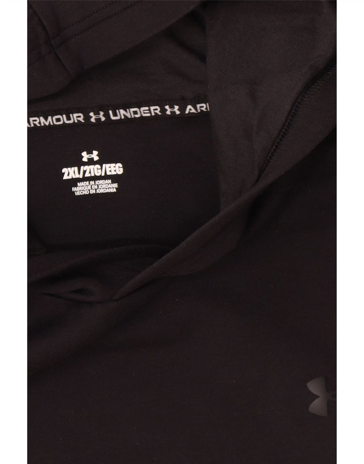 Felpa con cappuccio da uomo Under Armour 2XL poliestere nero
