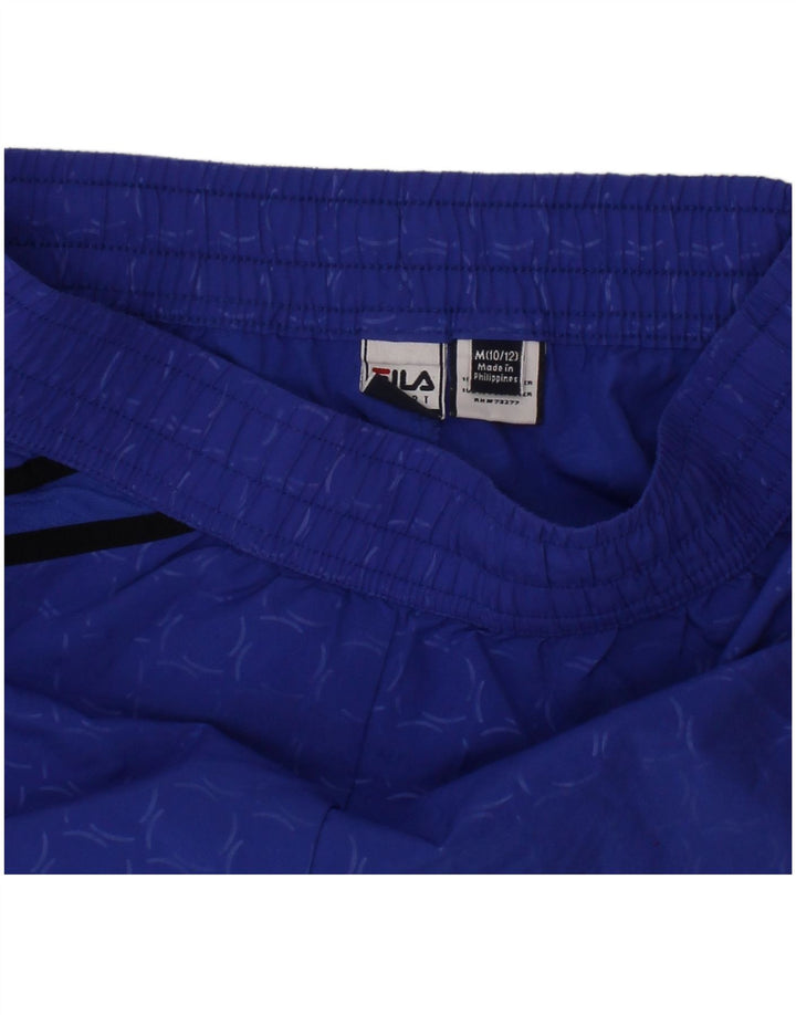 Pantaloncini sportivi FILA per bambina 10-11 anni Poliestere geometrico blu medio