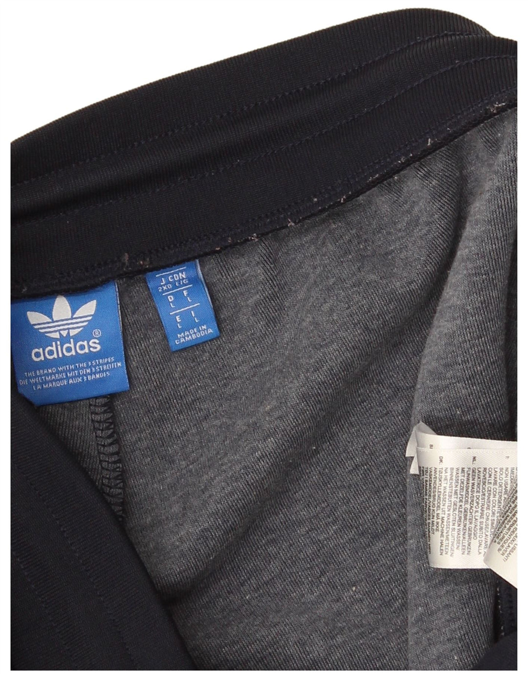 Pantaloni da tuta con grafica Adidas da uomo, pantaloni da jogging, grandi, in poliestere blu navy