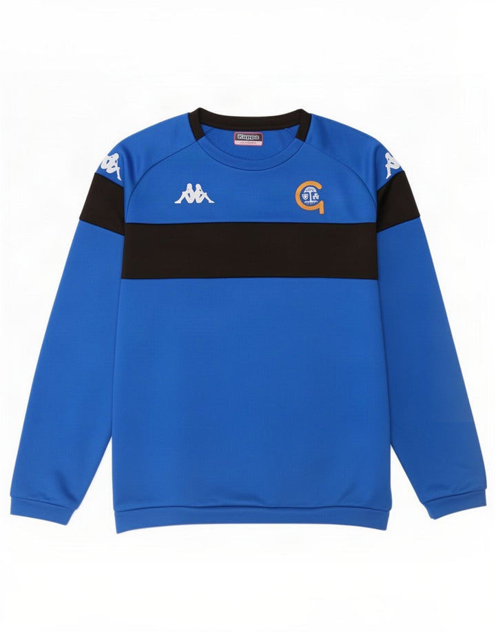 Felpa grafica da uomo Kappa Jumper 2XL Blu Colourblock Poliestere