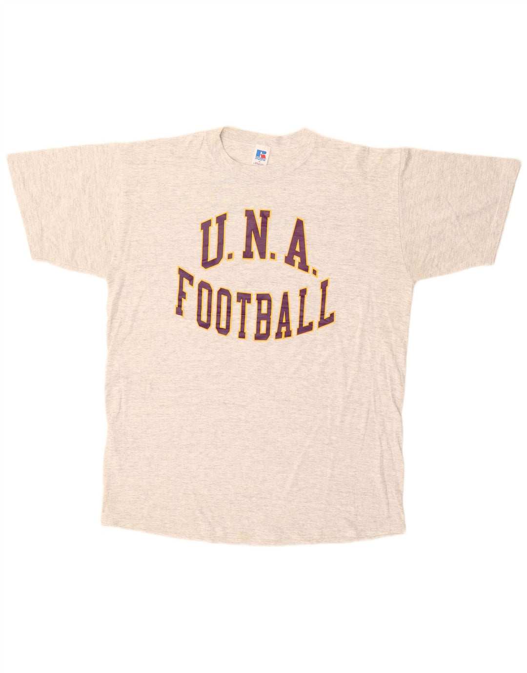 T-shirt grafica da uomo RUSSELL ATHLETIC XL in cotone grigio