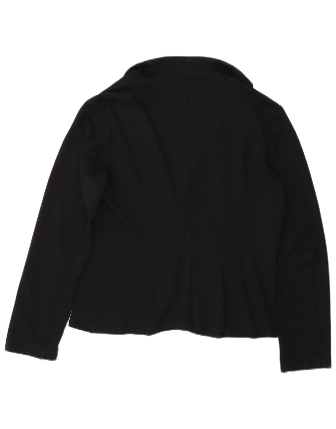 Giacca blazer da donna a 1 bottone BENETTON UK 16 grande viscosa nera