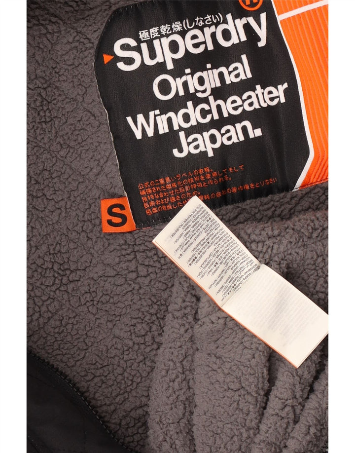 Giacca a vento con cappuccio da uomo Superdry Windcheater UK 36 Small Nera