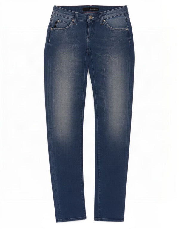 Jeans skinny a vita bassa da donna Calvin Klein W25 L32 cotone blu