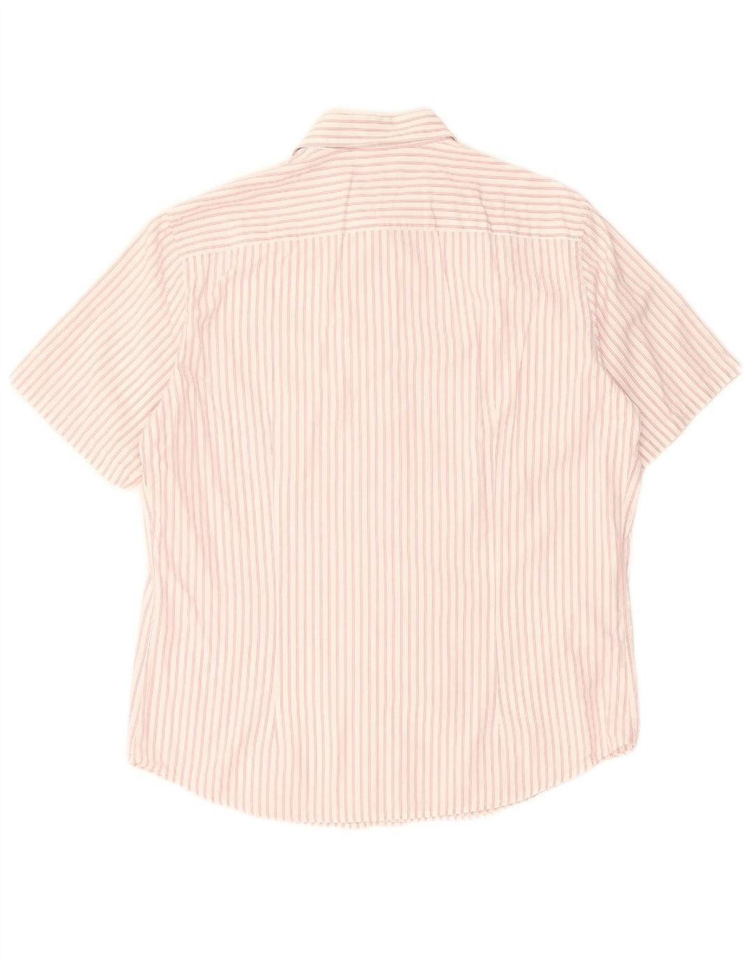 TRUSSARDI Mens Short Sleeve Shirt XL White Striped