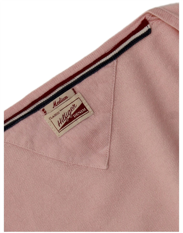 Maglione maglione con scollo a V da donna Tommy Hilfiger UK 12 Rosa medio