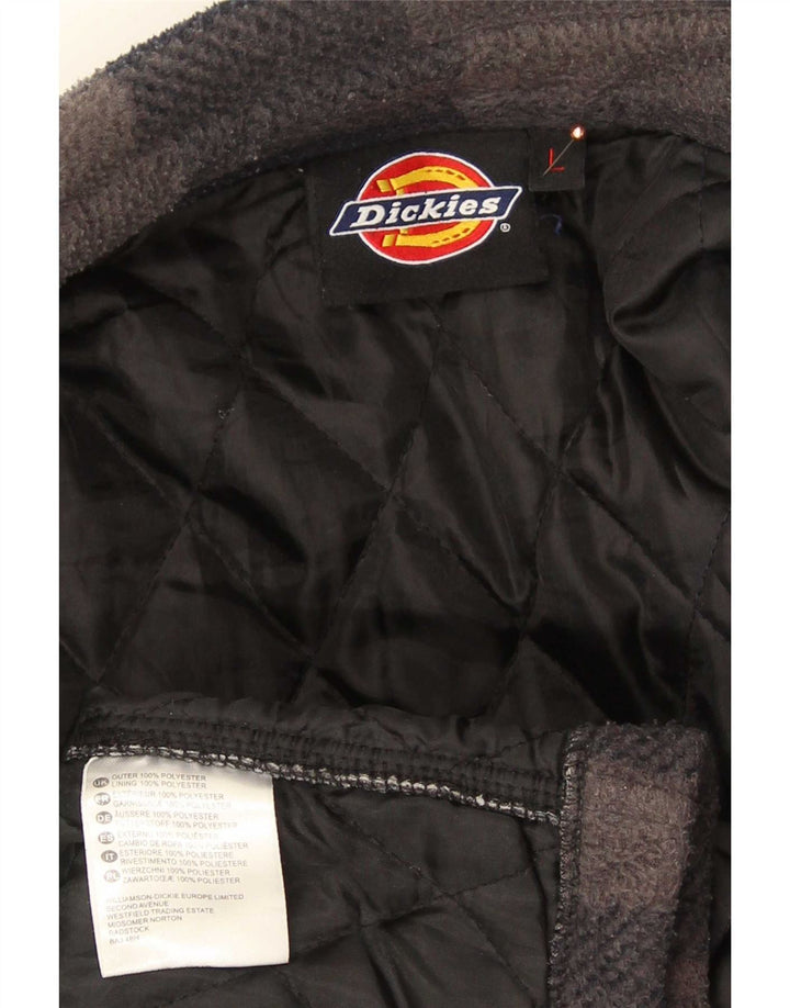 Dickies Camicia da uomo in flanella da boscaiolo, grande, in poliestere a quadri blu navy