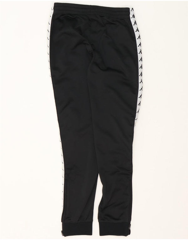 Kappa Mens Graphic Tracksuit Trousers Joggers Small Black Colourblock
