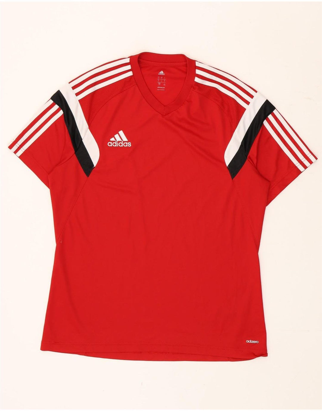 T-shirt Adidas Climacool da uomo, grande, in poliestere color block rosso