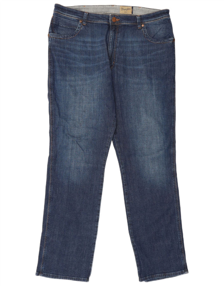 Jeans dritti da uomo Wrangler Texas W40 L34 cotone blu