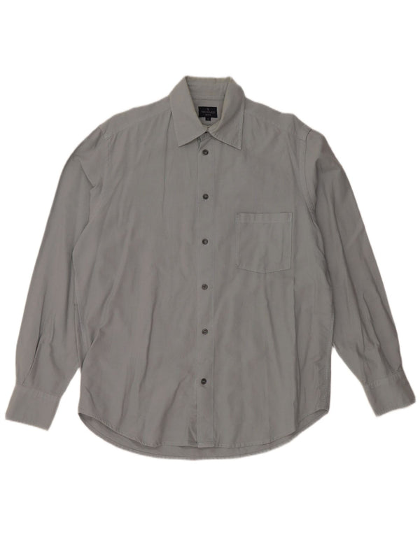 TRUSSARDI JEANS Camicia Uomo Large in Cotone Grigio