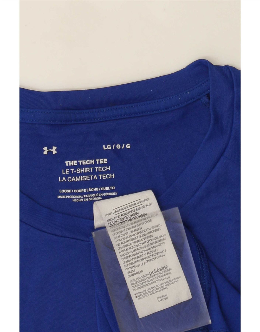 T-shirt da uomo Under Armour Top grande blu in poliestere