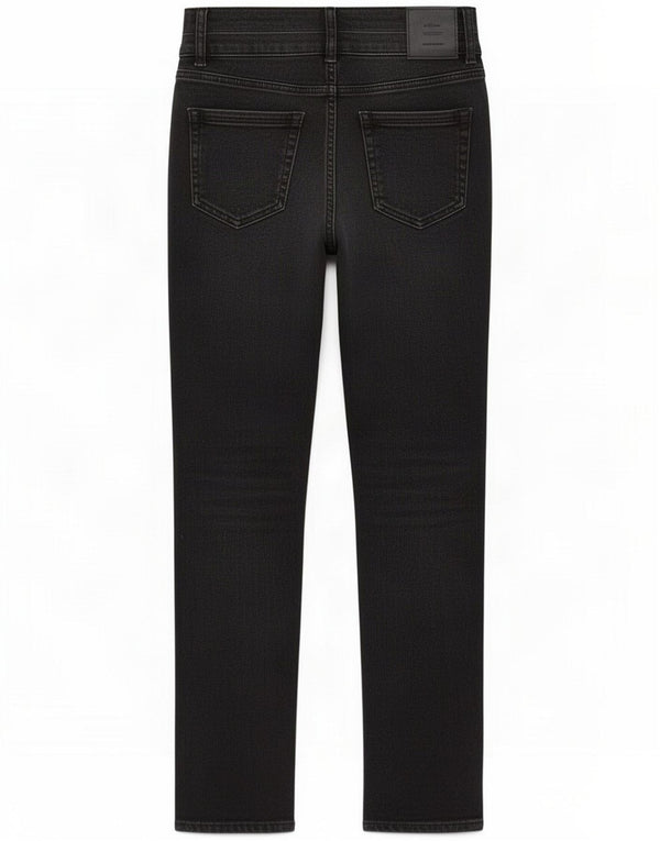 M&Co Jeans slim da donna UK 10 Small W26 L27 Nero Cotone