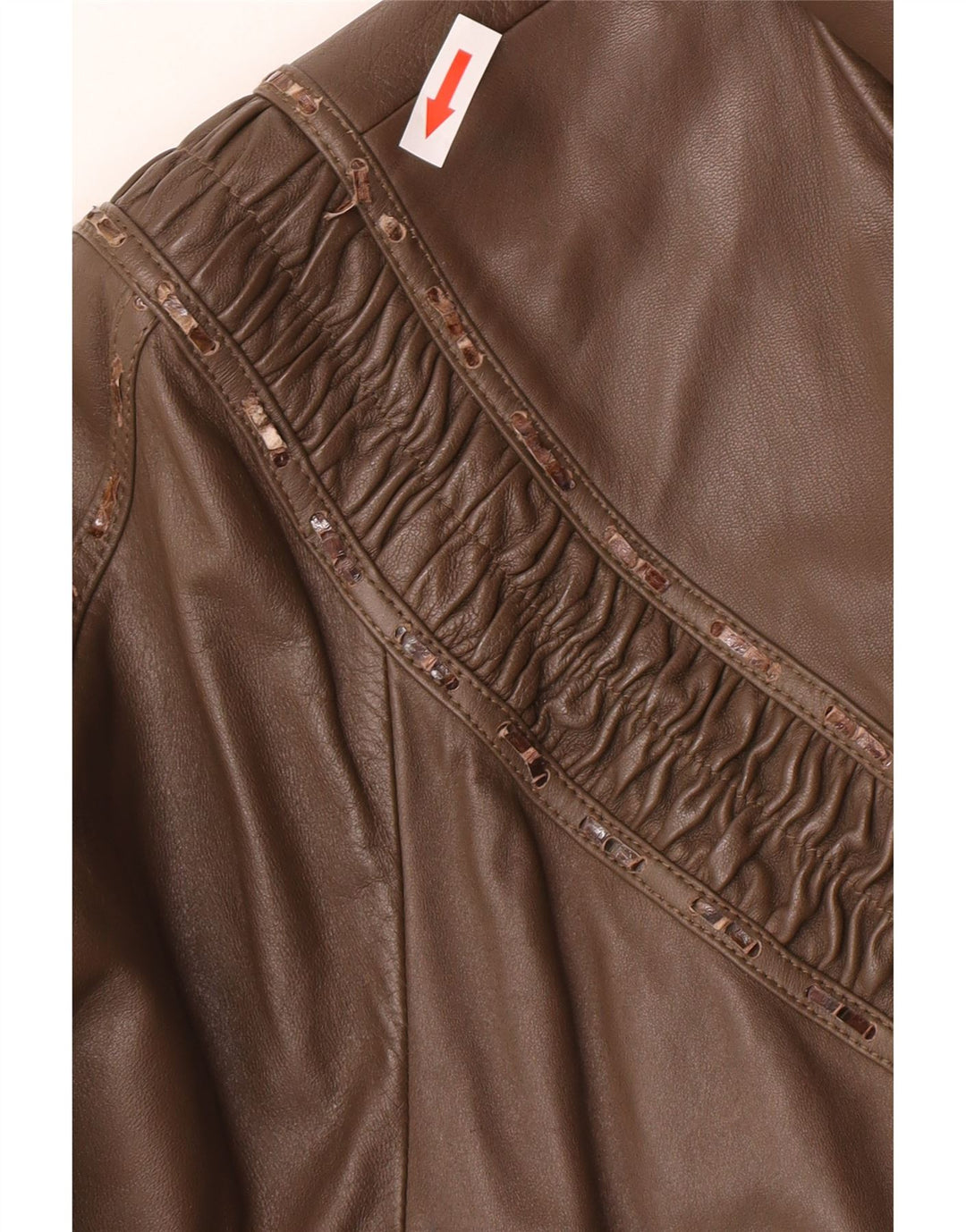 Il tuo cappotto in pelle da donna Sixth Sense UK 16 grande marrone