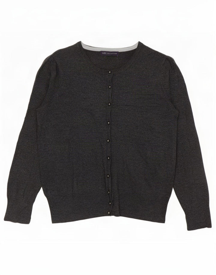 Maglione cardigan da donna Marks & Spencer UK 12 Viscosa grigio medio