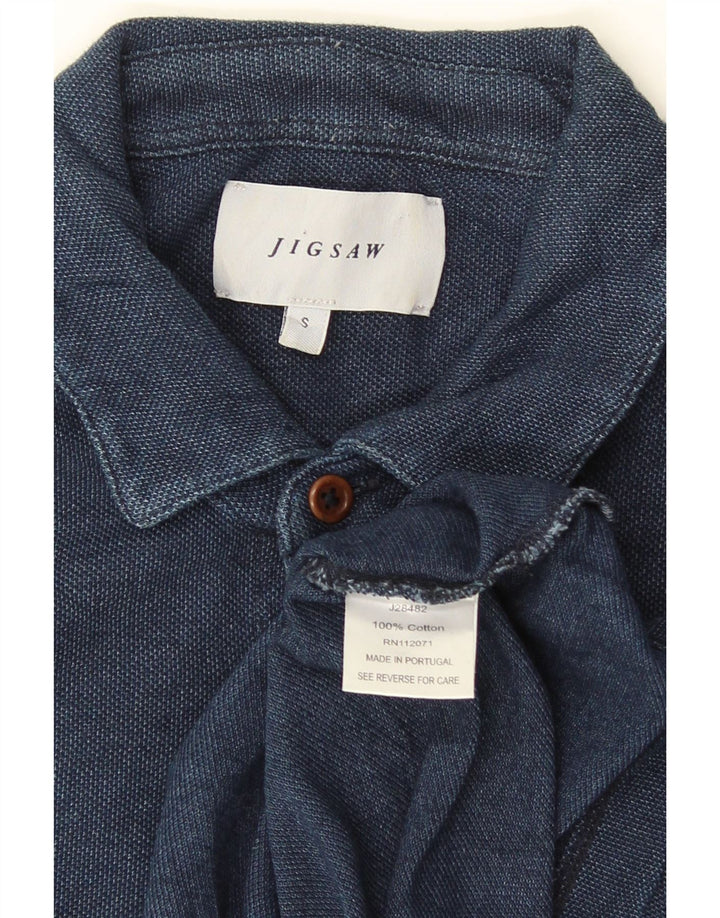Polo da uomo Jigsaw piccola in cotone blu navy
