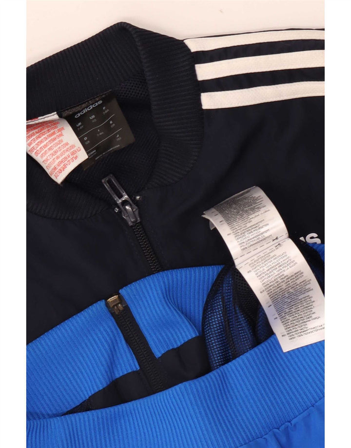 Giacca da tuta da ragazzo Adidas 7-8 anni in poliestere color block blu