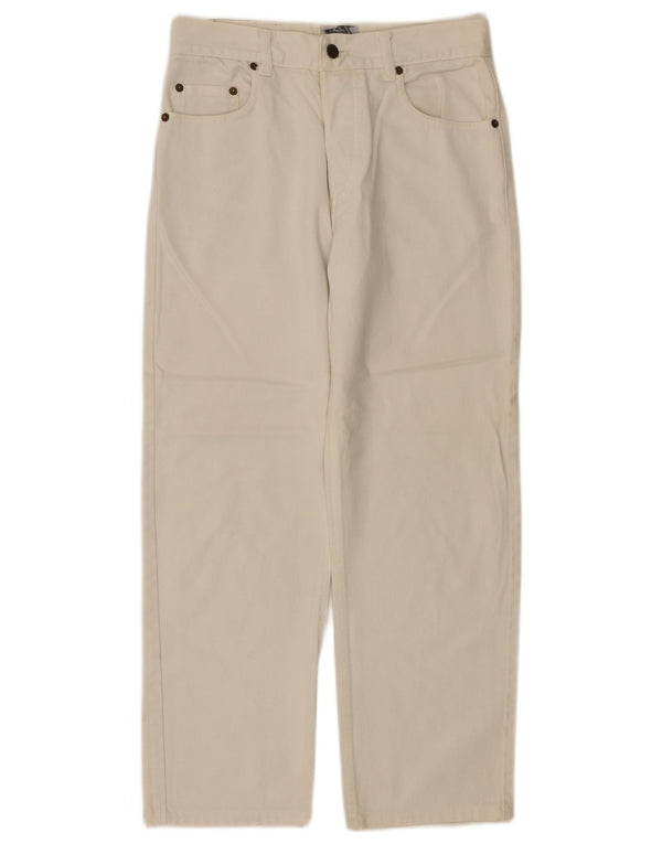 Jeans dritti da donna uniformi W28 L26 bianchi