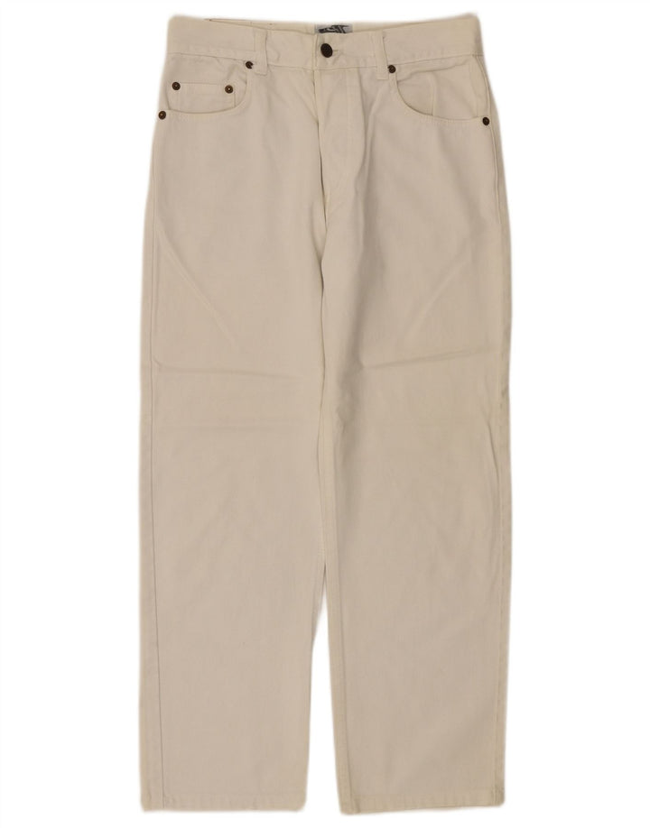 Jeans dritti da donna uniformi W28 L26 bianchi