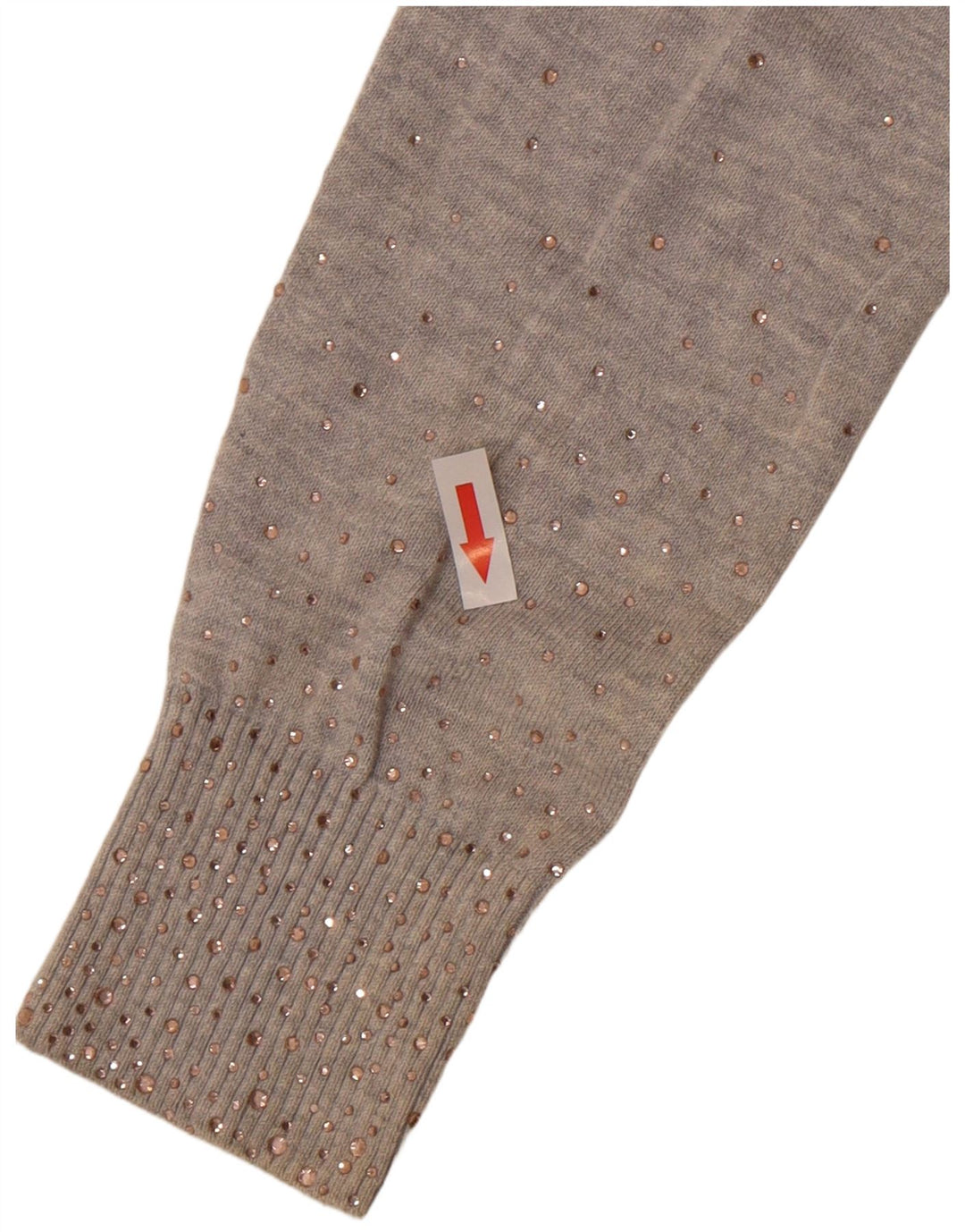 Maglione da donna con scollo a barca Ted Baker taglia 2 piccolo cotone chiazzato grigio