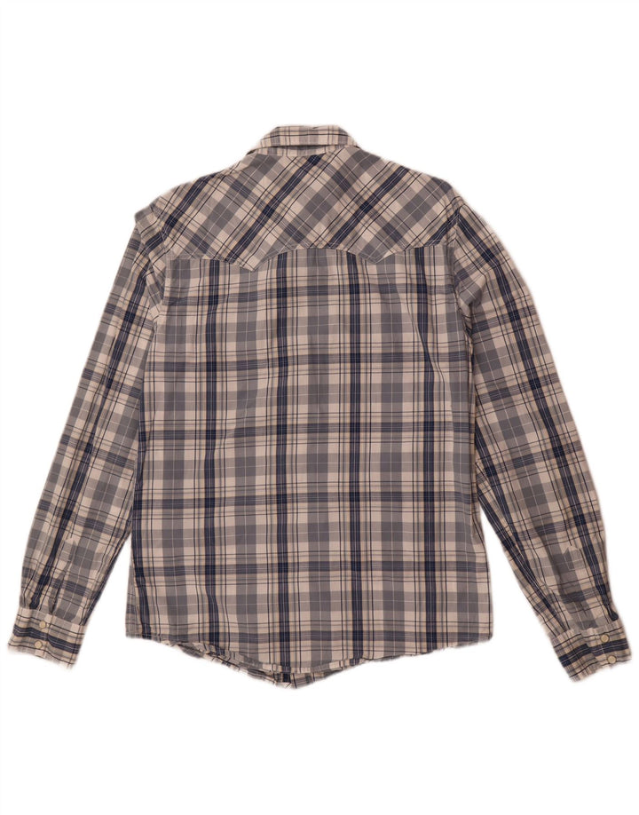 Camicia Levi's da uomo dal taglio moderno in cotone a quadri blu navy medio