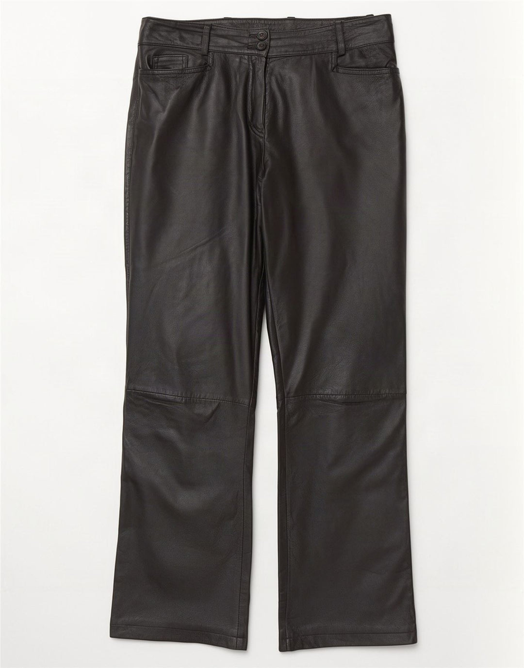 Pantaloni dritti in pelle da donna K.K.Berlin EU 40 Medium W32 L29 Nero