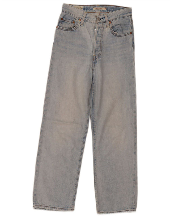 Jeans dritti Ribcage da donna Levi's W24 L26 cotone blu