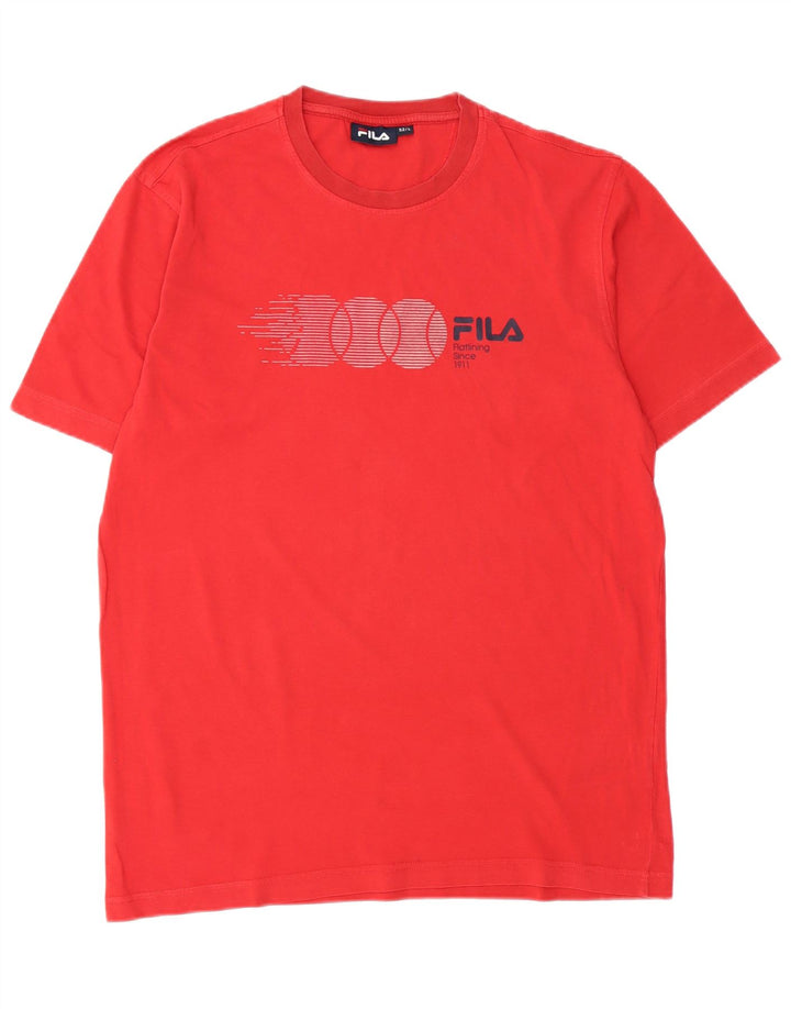 T-shirt grafica da uomo FILA Top IT 52 Large Rosso Cotone