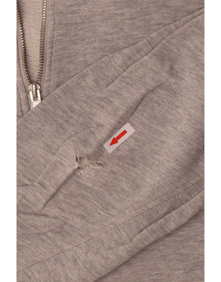 Felpa Zara da uomo con collo con zip, maglione grande grigio