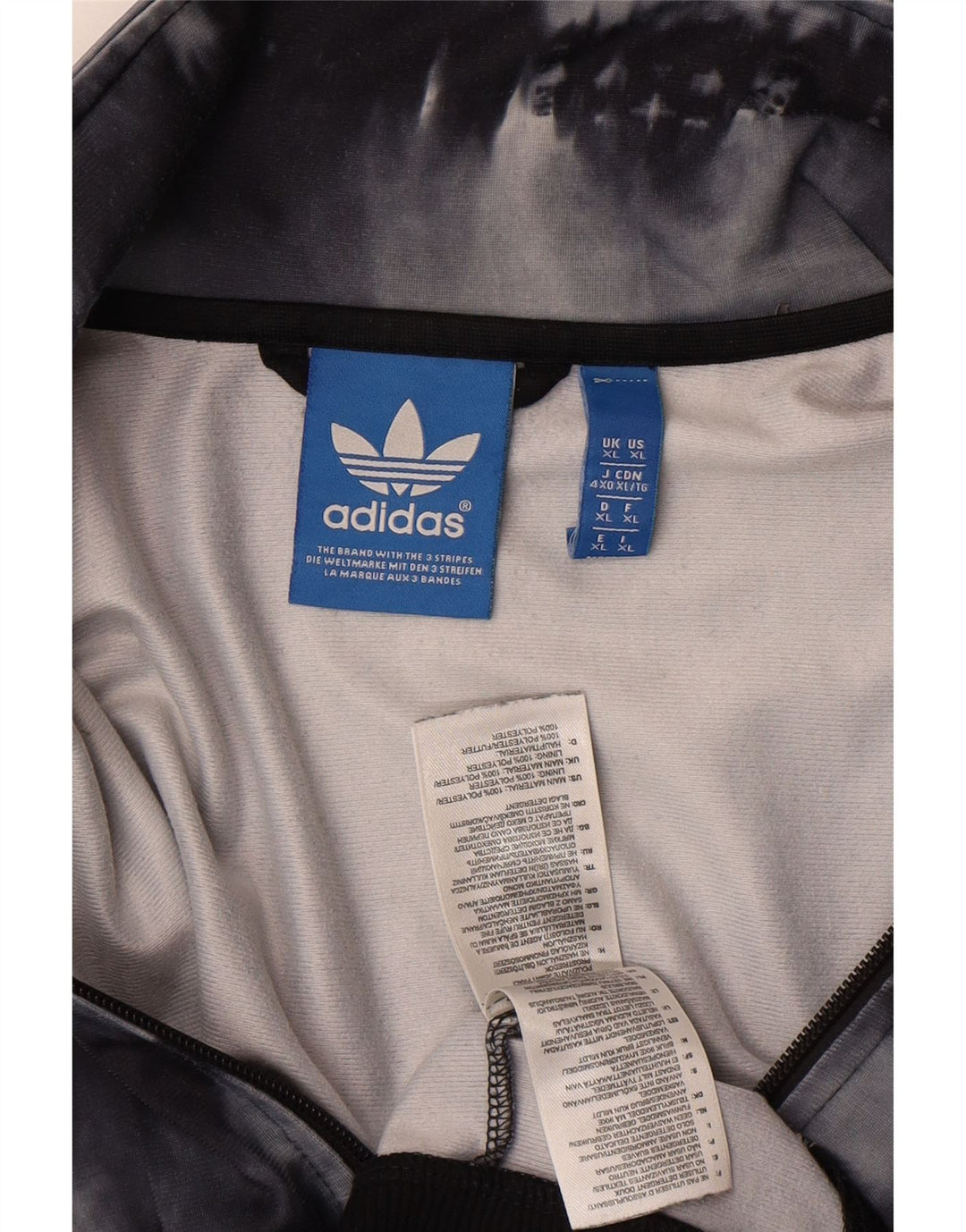 Giacca da ginnastica da uomo Adidas XL nera Tie Dye