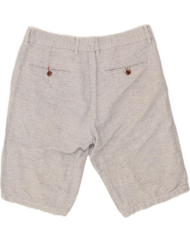 JULES Womens Chino Shorts EU 40 Medium W34 Grey Striped Vintage Jules and Second-Hand Jules from Messina Hembry 