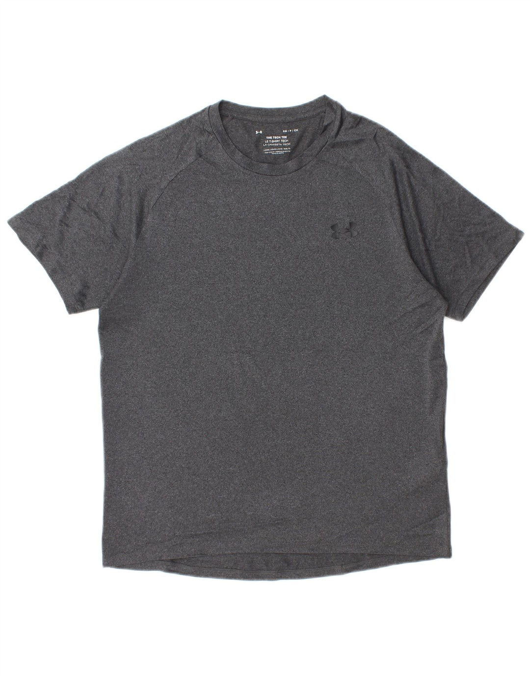 Maglietta da uomo UNDER ARMOUR Top piccola in poliestere chiazzato grigio