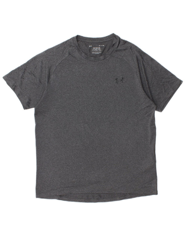 Maglietta da uomo UNDER ARMOUR Top piccola in poliestere chiazzato grigio