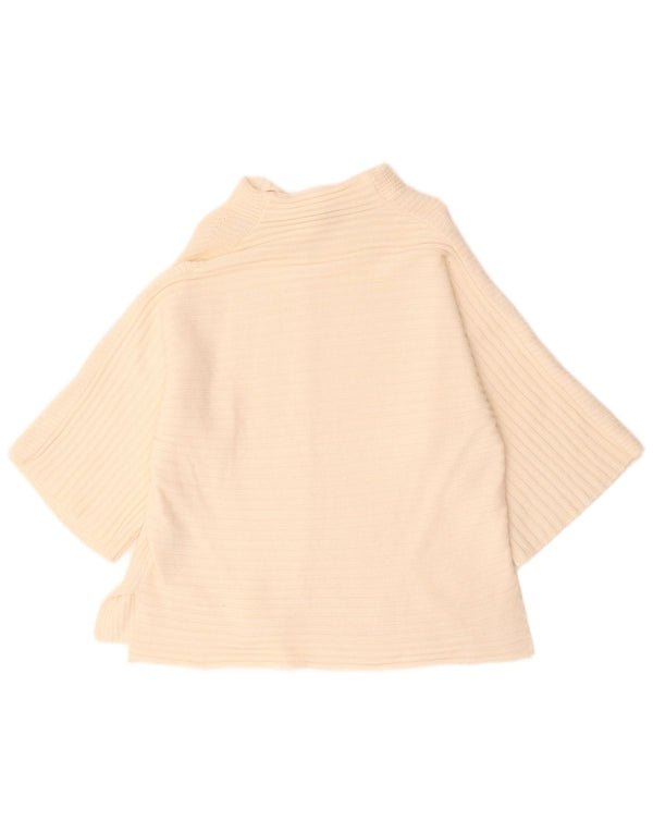Maglione maglione a collo alto da donna Marks & Spencer UK 10 piccolo bianco sporco