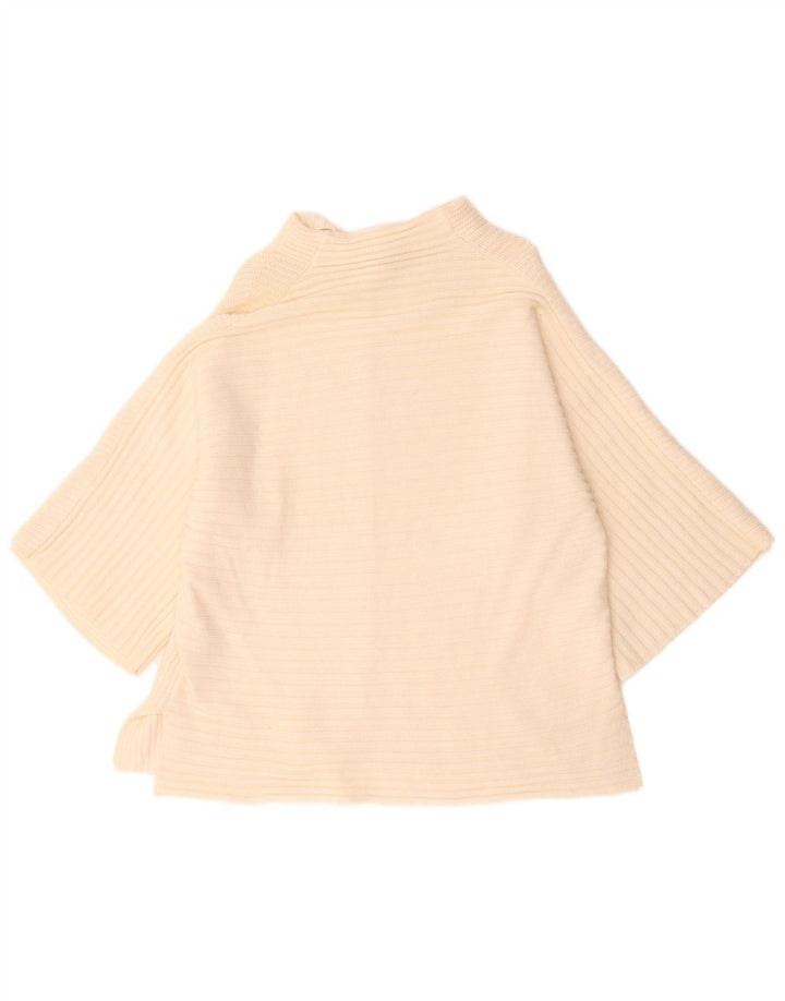 Maglione maglione a collo alto da donna Marks & Spencer UK 10 piccolo bianco sporco