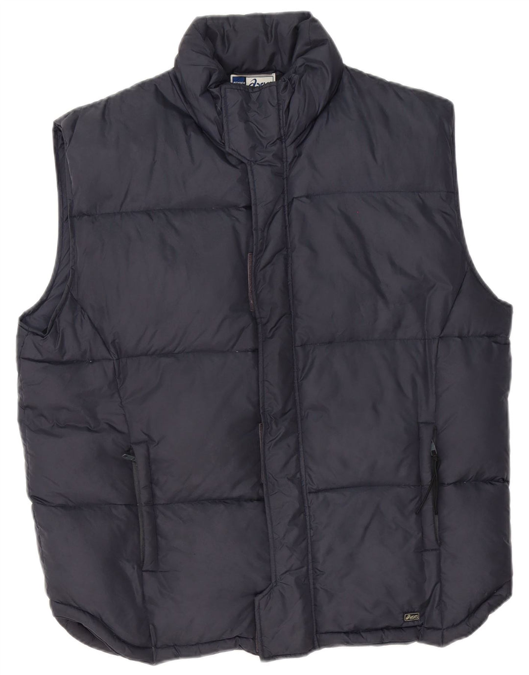 Gilet imbottito da uomo Asics UK 40 grande in nylon blu navy