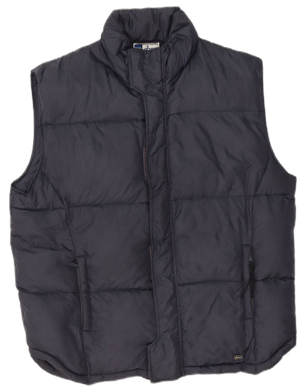 Gilet imbottito da uomo Asics UK 40 grande in nylon blu navy