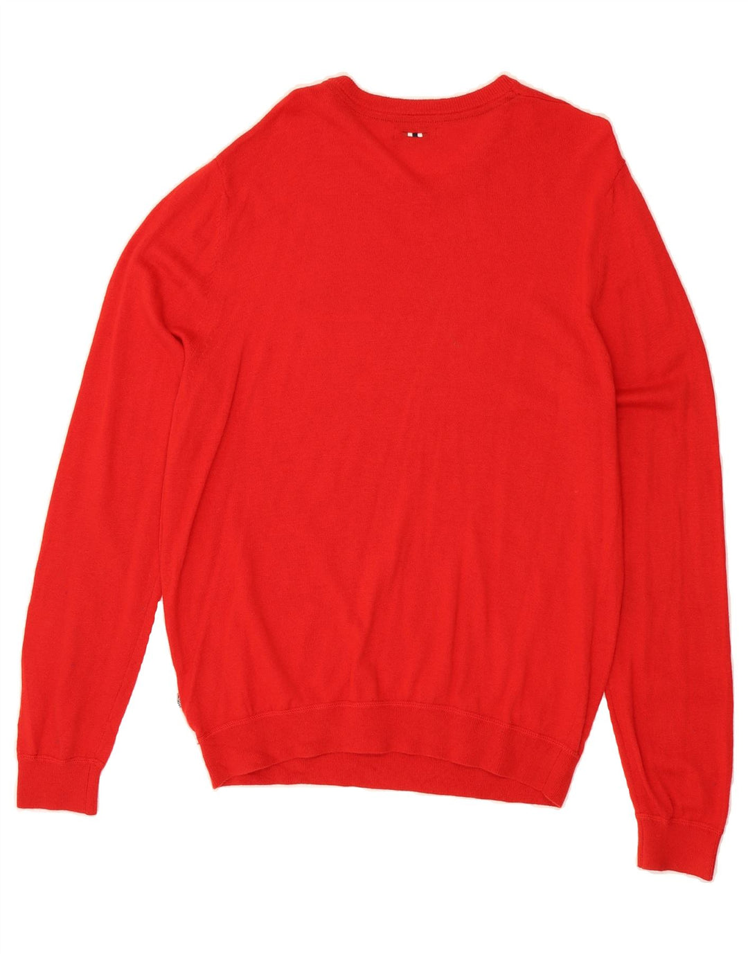 NAPAPIJRI Mens Crew Neck Jumper Sweater XL Red Viscose Vintage Napapijri and Second-Hand Napapijri from Messina Hembry 
