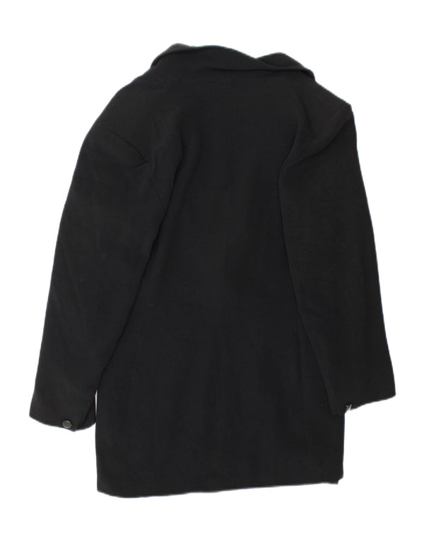 SPORTMAX Womens 1 Button 3/4 Sleeve Blazer Jacket UK 12 Medium Black