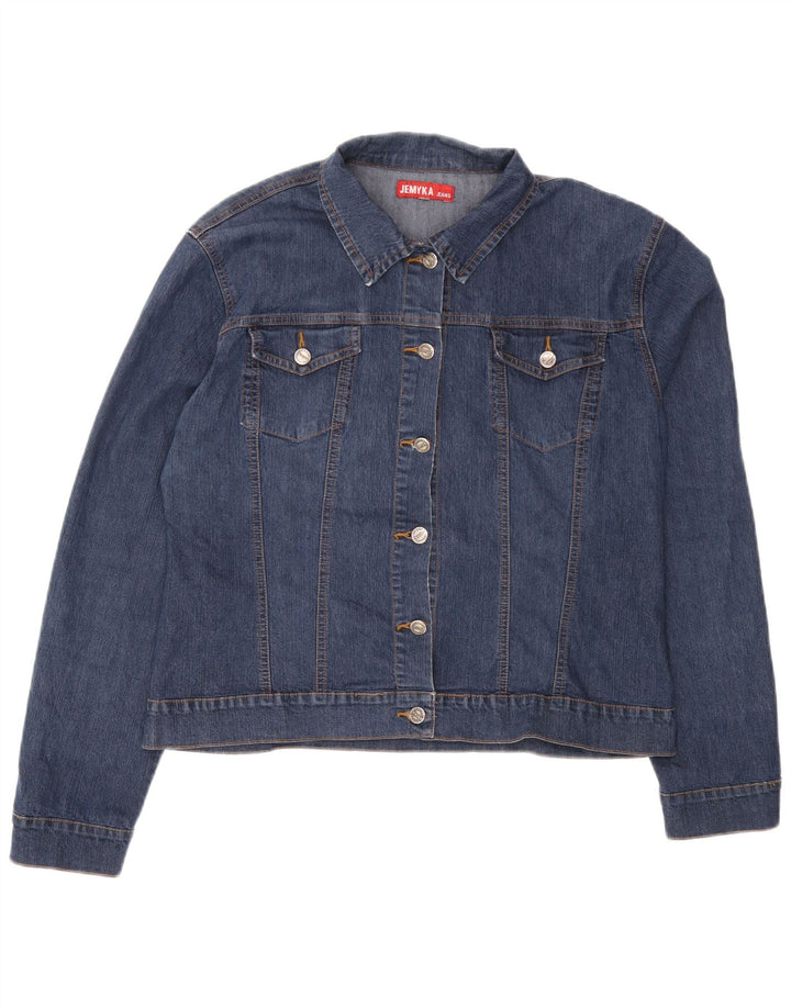 Giacca di jeans vintage da donna UK 16 grande cotone blu