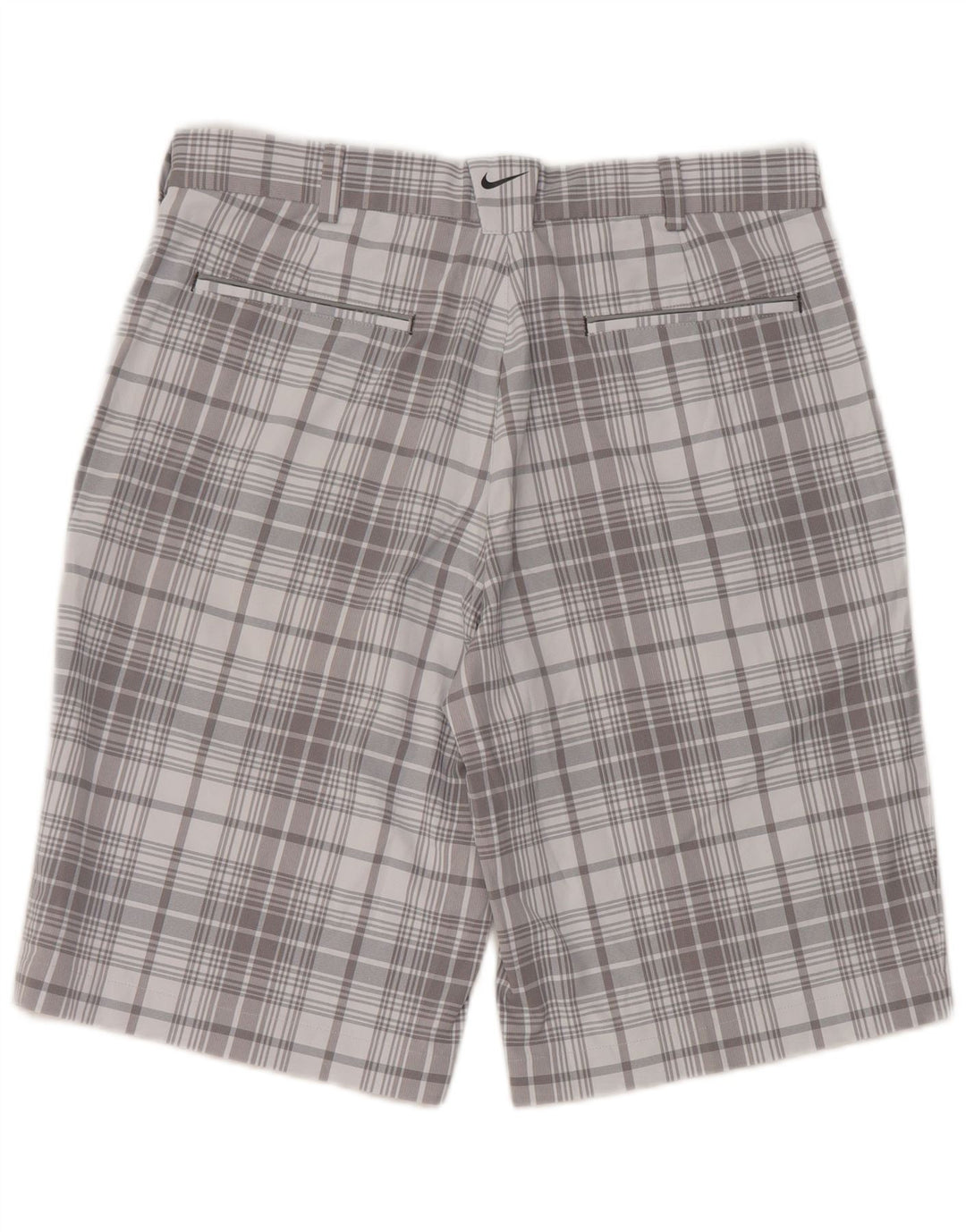 Pantaloncini chino Nike Dri Fit da uomo W32 in poliestere a quadri grigio medio