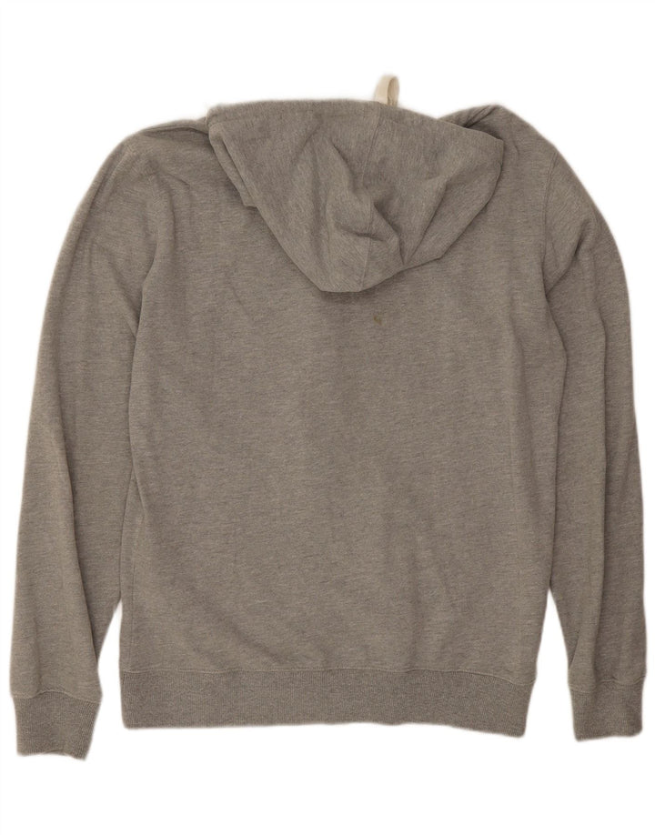 Maglione con cappuccio e zip grafica da uomo Billabong grande in cotone grigio