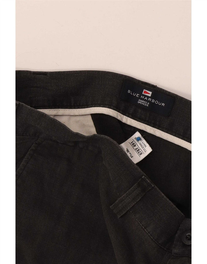 Pantaloncini chino da uomo Marks & Spencer Blue Harbour W36 Large Navy Linen