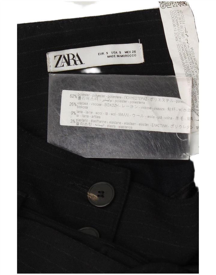Pantaloni Harem da donna Zara piccoli W26 L25 poliestere gessato blu navy