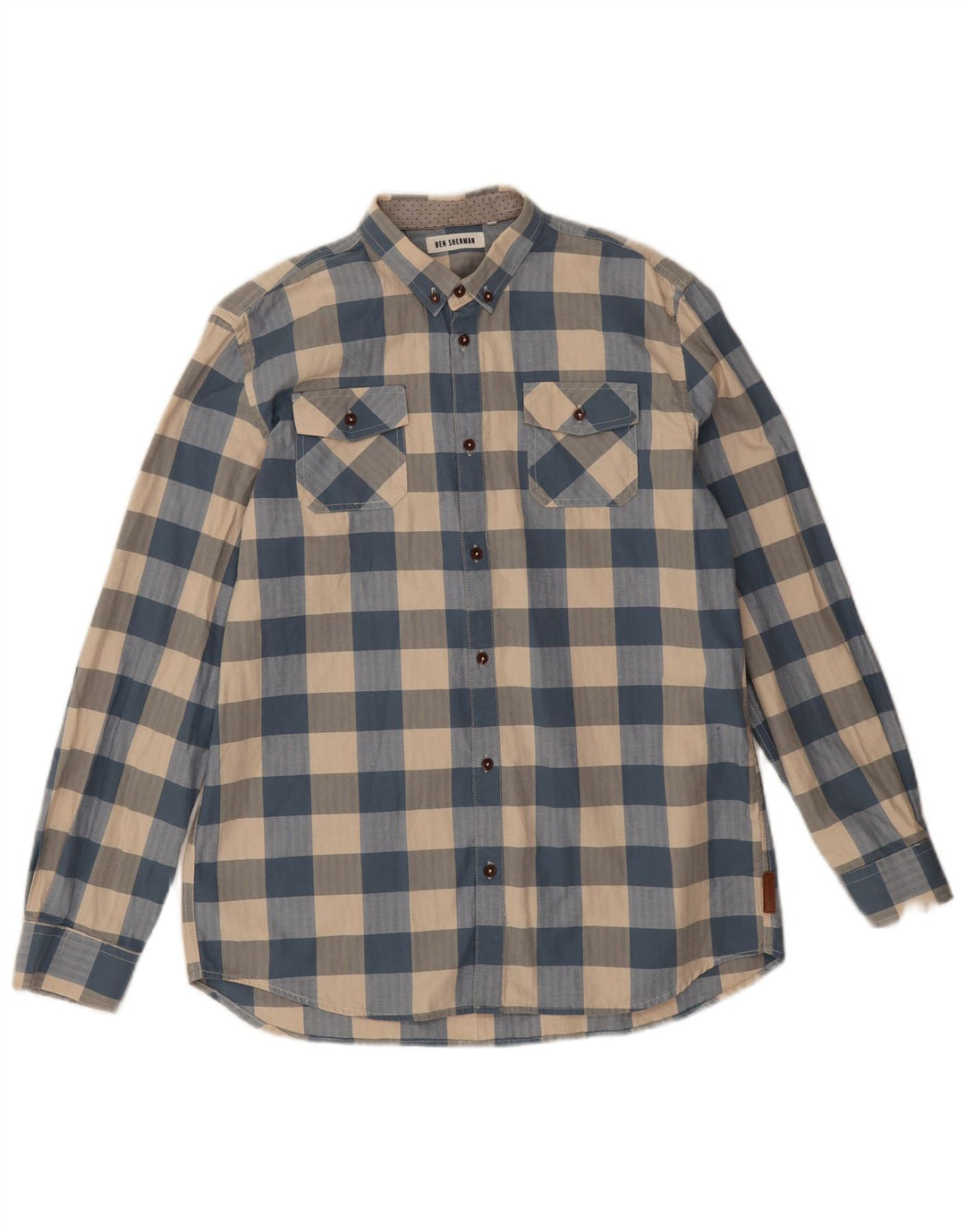 Camicia da ragazzo Ben Sherman 14-15 anni in cotone a quadri blu