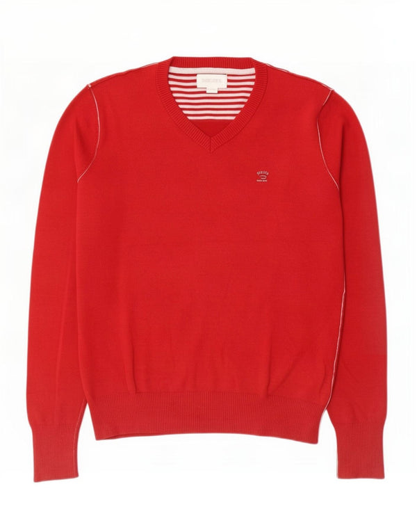 Maglione maglione da uomo con scollo a V Diesel 2XL cotone rosso